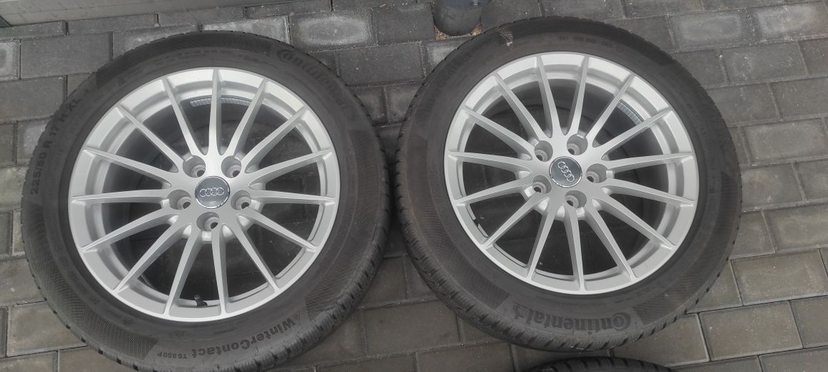 01. Koła Felgi aluminiowe AUDI R 17 5x112 Continental 225/50/17