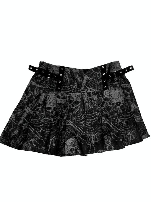 Готична міні-спідниця зі скелетами