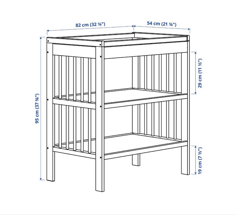 Stół do przewijania Gulliver wraz z matą.