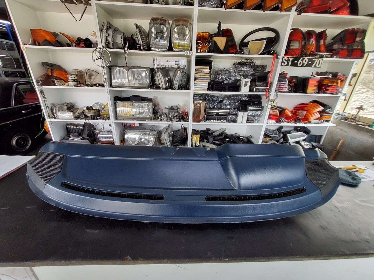 Peças e acessórios mercedes clássicos tablier azul mercedes w123