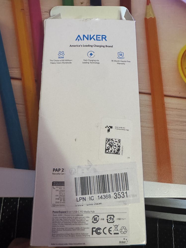 Anker Hub USB C, PowerExpand+ adapter USB C 7 w 1