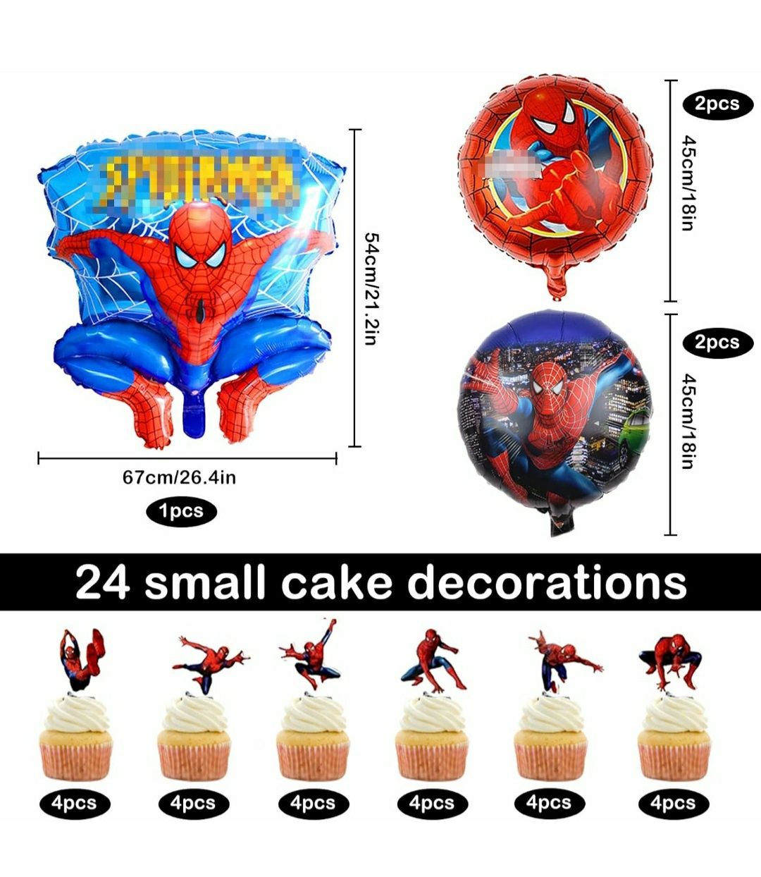 Zestaw balonów Spider-Man na 5 urodziny