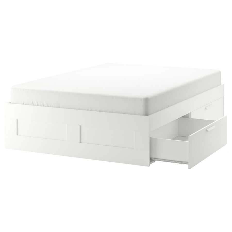 Cama casal preta ikea