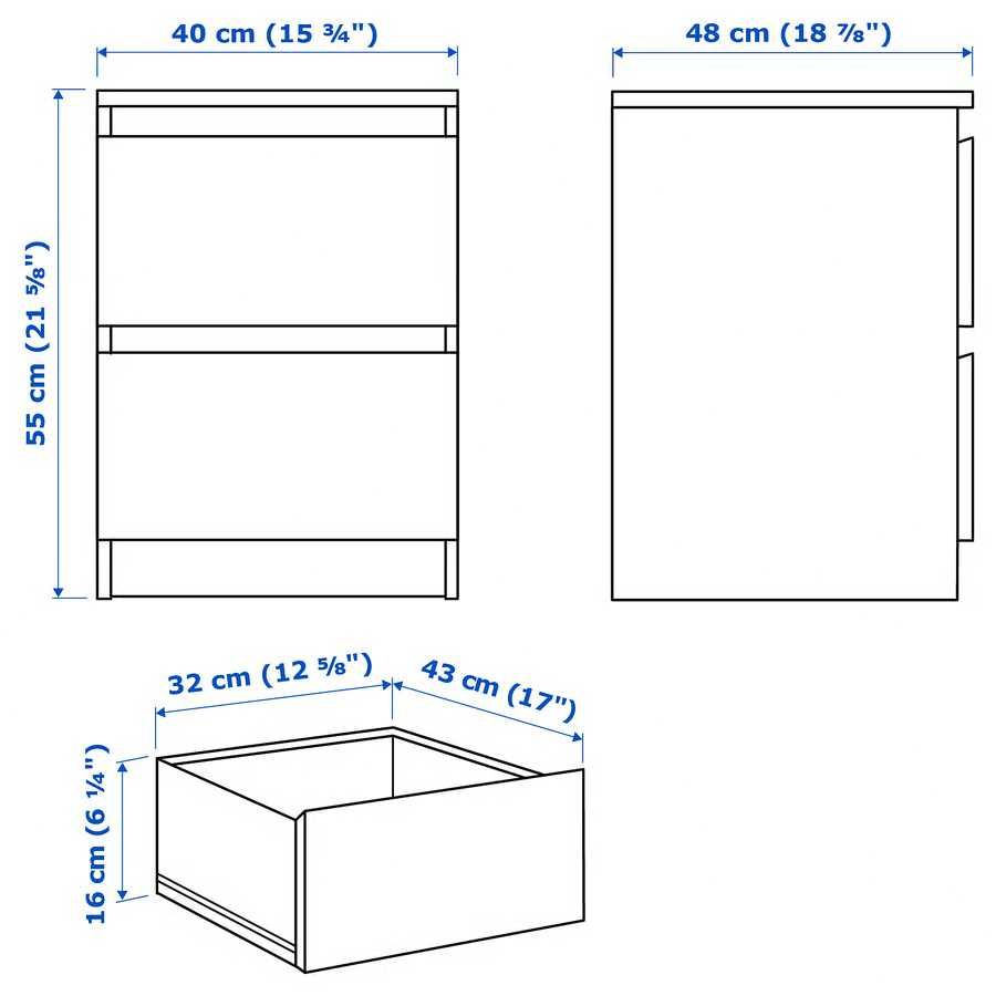 Mesas de cabeceira IKEA MALM – 35€ cada ou 65€ as duas
