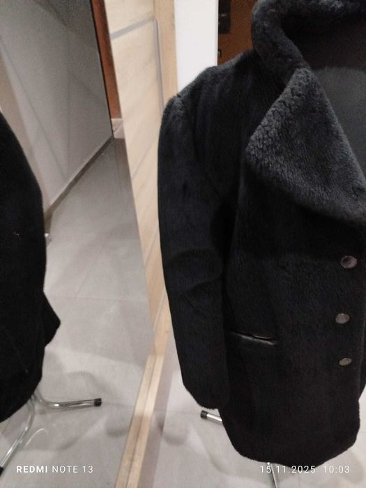 płaszcz - futerko z kapturem ala miś