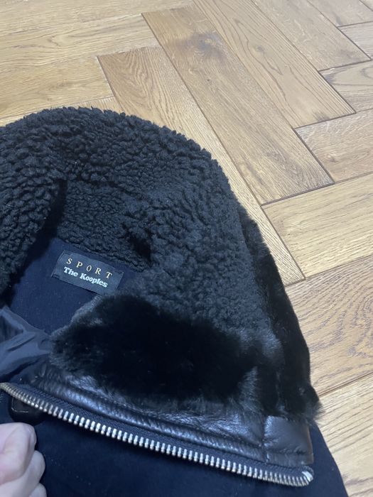 Kurtka The Kooples XS/S ciemny granat 80% wełna lekko ocieplana