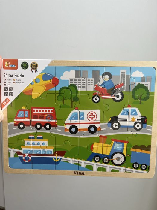 Vaga toys транспорт ,деревяний пазл транспорт,пазл машина ,