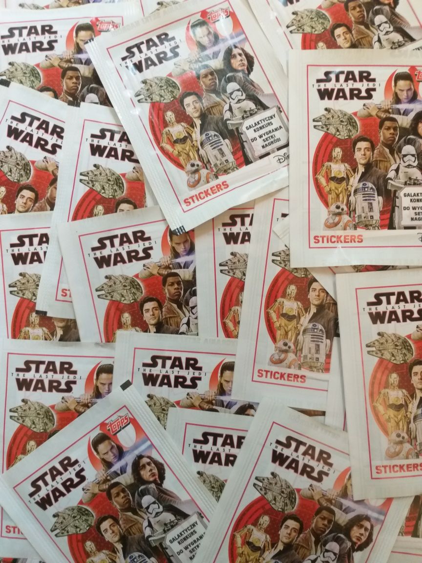 Naklejki Star Wars the last jedi topps disney karty dla dzieci zabawki