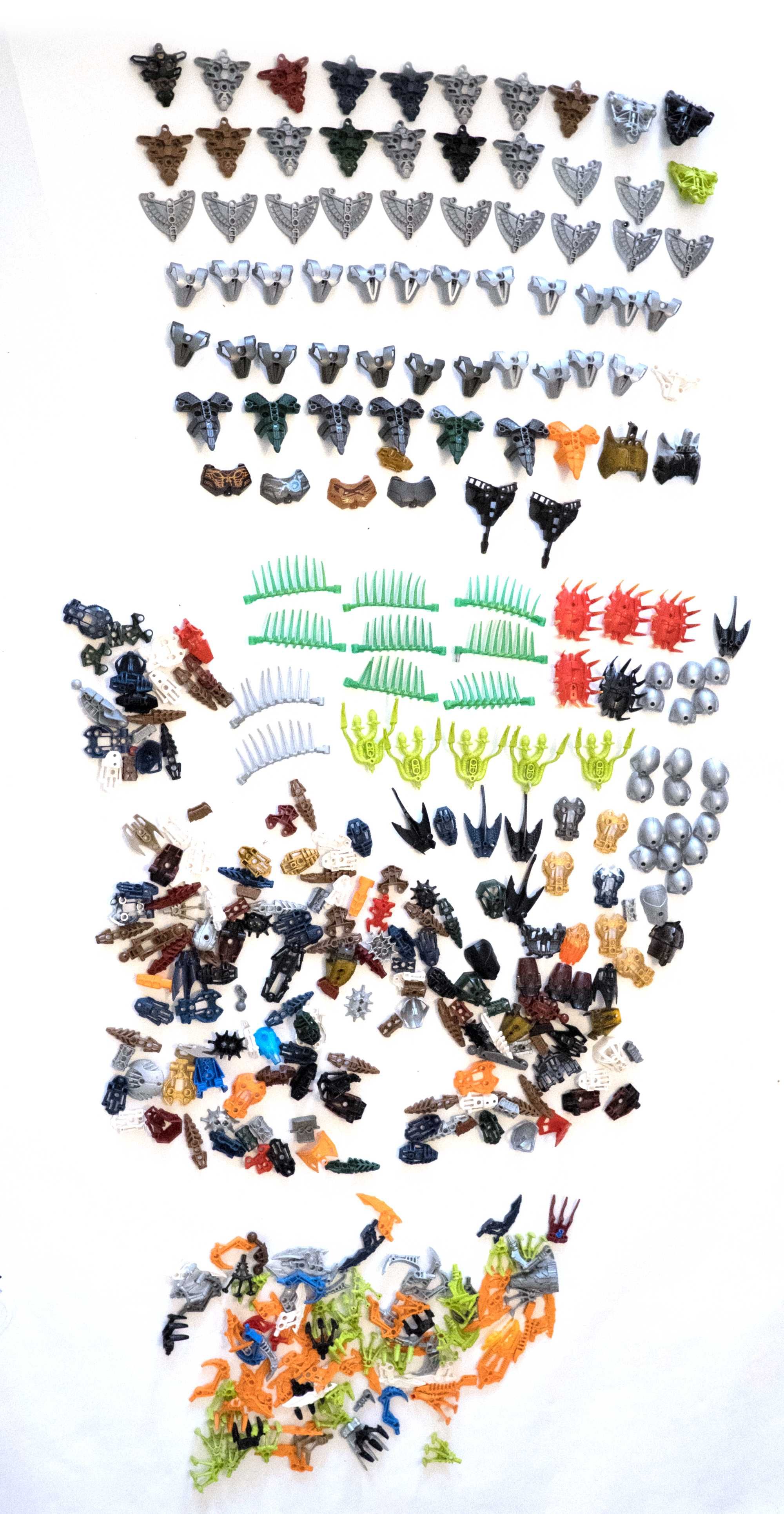 bionicle lego zbroje bronie głowy maski przeguby dłonie 3 kg -16 17 18