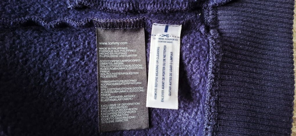 Tommy Hilfiger, bluza rozpinana, marynarka dresowa, roz. 116/122cm