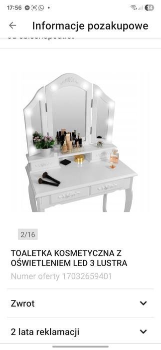 Toaletka ze stołeczkiem