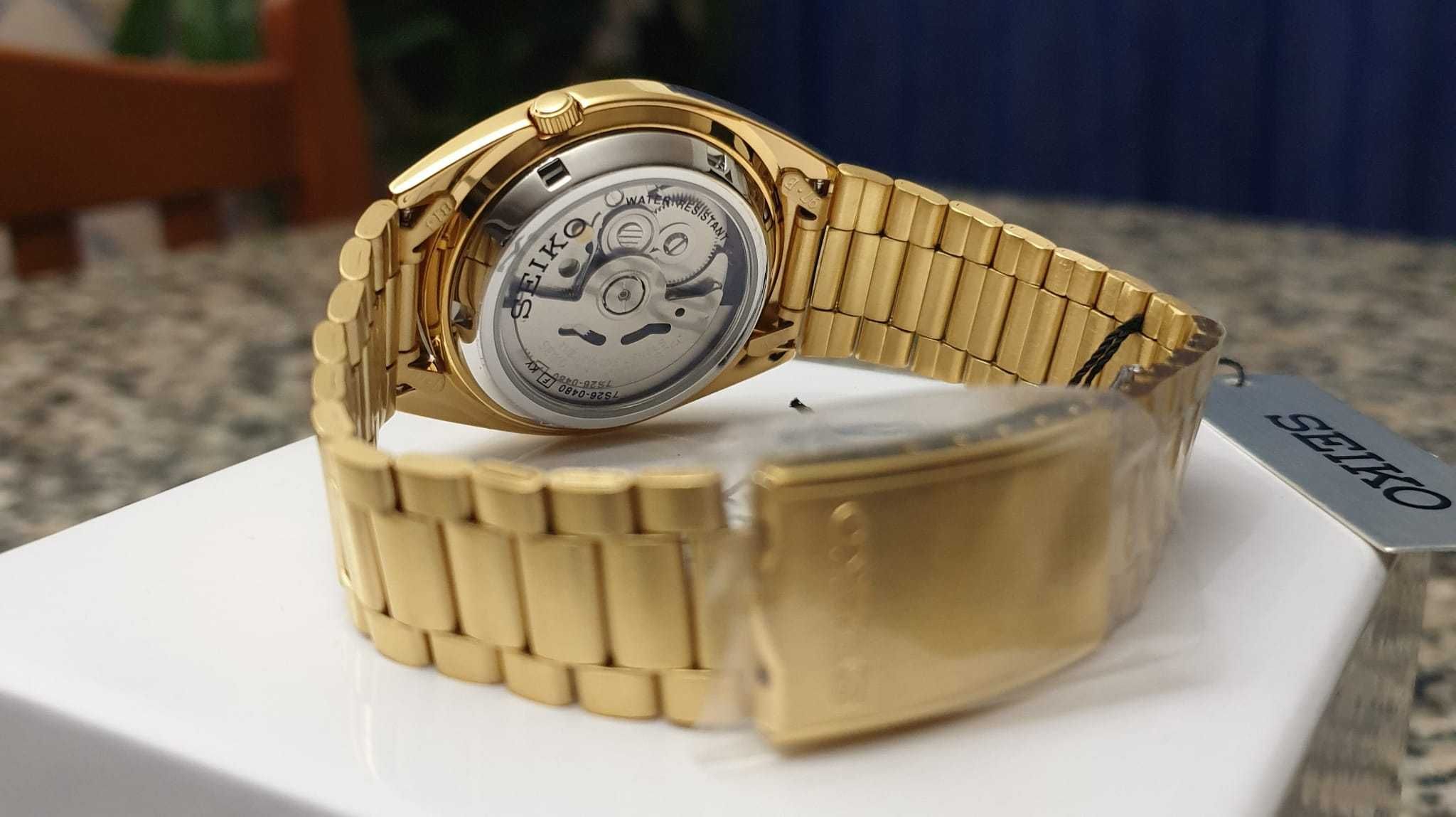 *NOVO* Seiko 5 Sports Automático SNXS80K1 Gold (37mm)