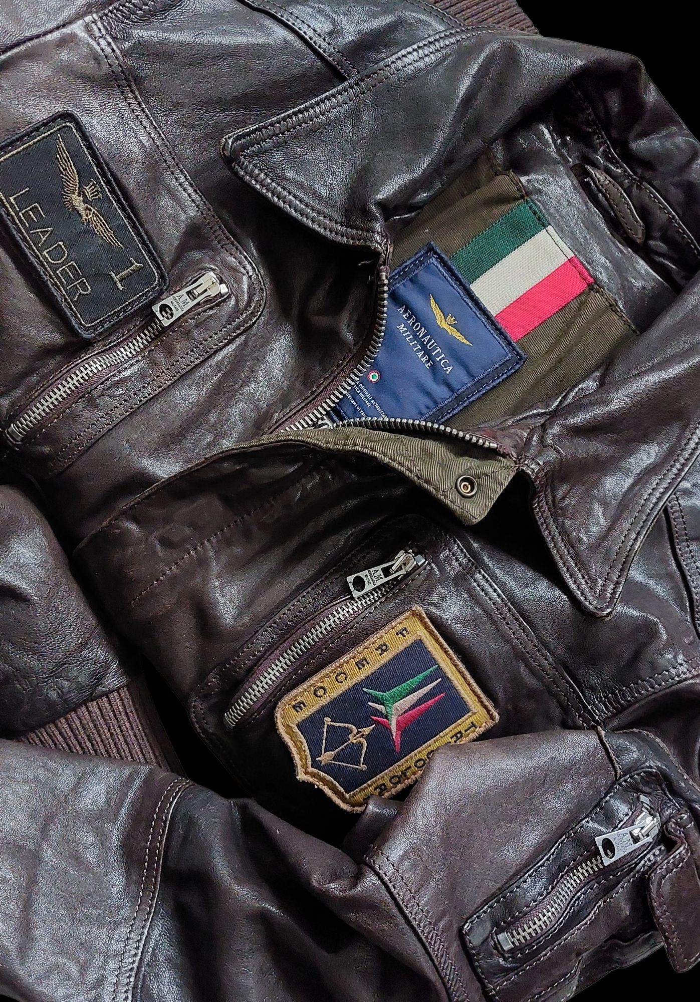Aeronautica Militare nowa kurtka skórzana męska ciężka r. 50/L