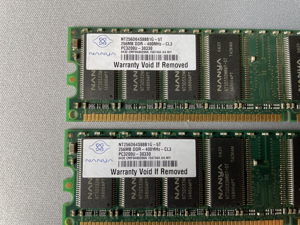 Memorias RAM PC-100 / PC-133 / PC-3200U / PC2-5300S