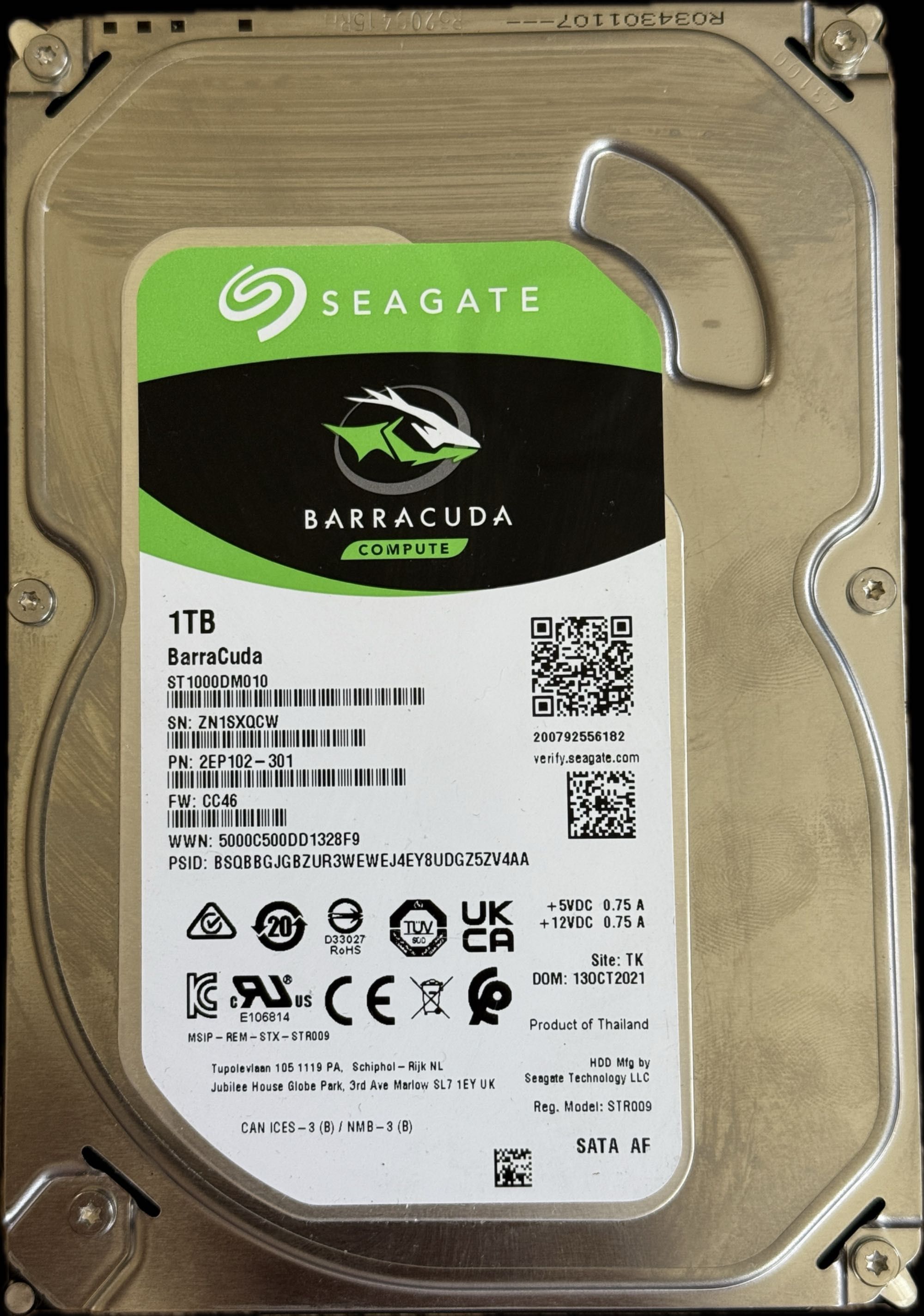 Dysk twardy HDD Seagate Barracuda ST1000DM010 1TB SATA III 3,5"