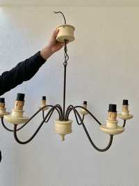 Candelabro suspenso de 6 lampadas