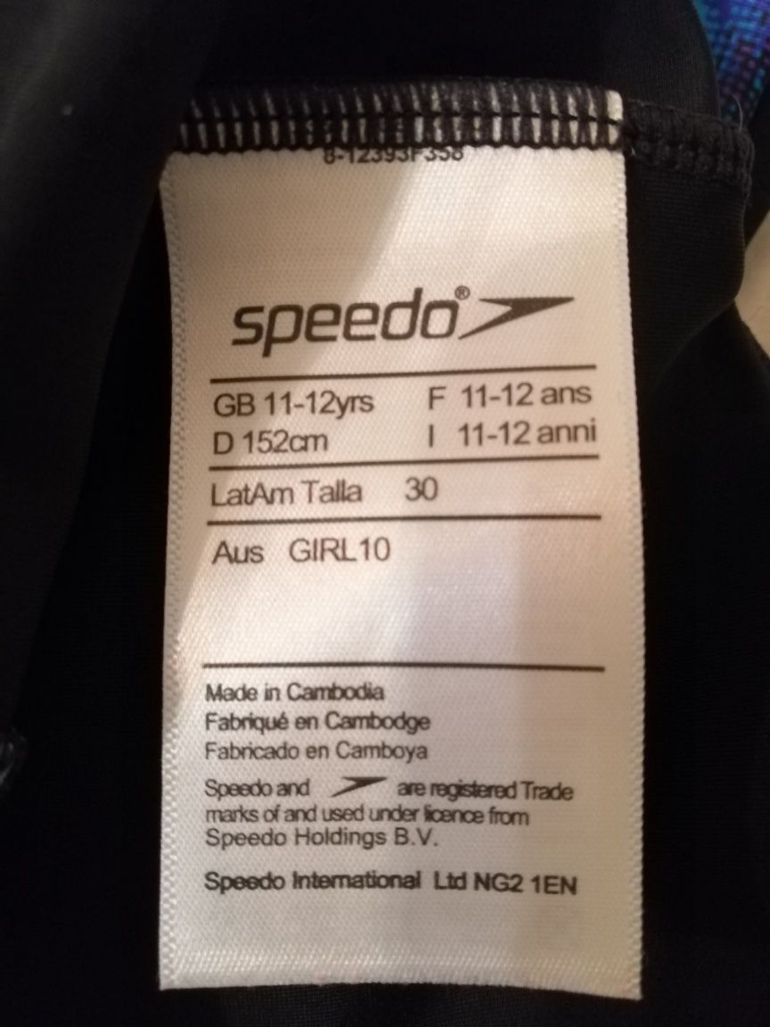 Speedo спортивный купальник с шортами, комбинезон, на девочку 10 лет