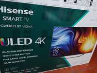 SMART TV HISENSE 55" ULED 4K U7HQ com ecrã danificado