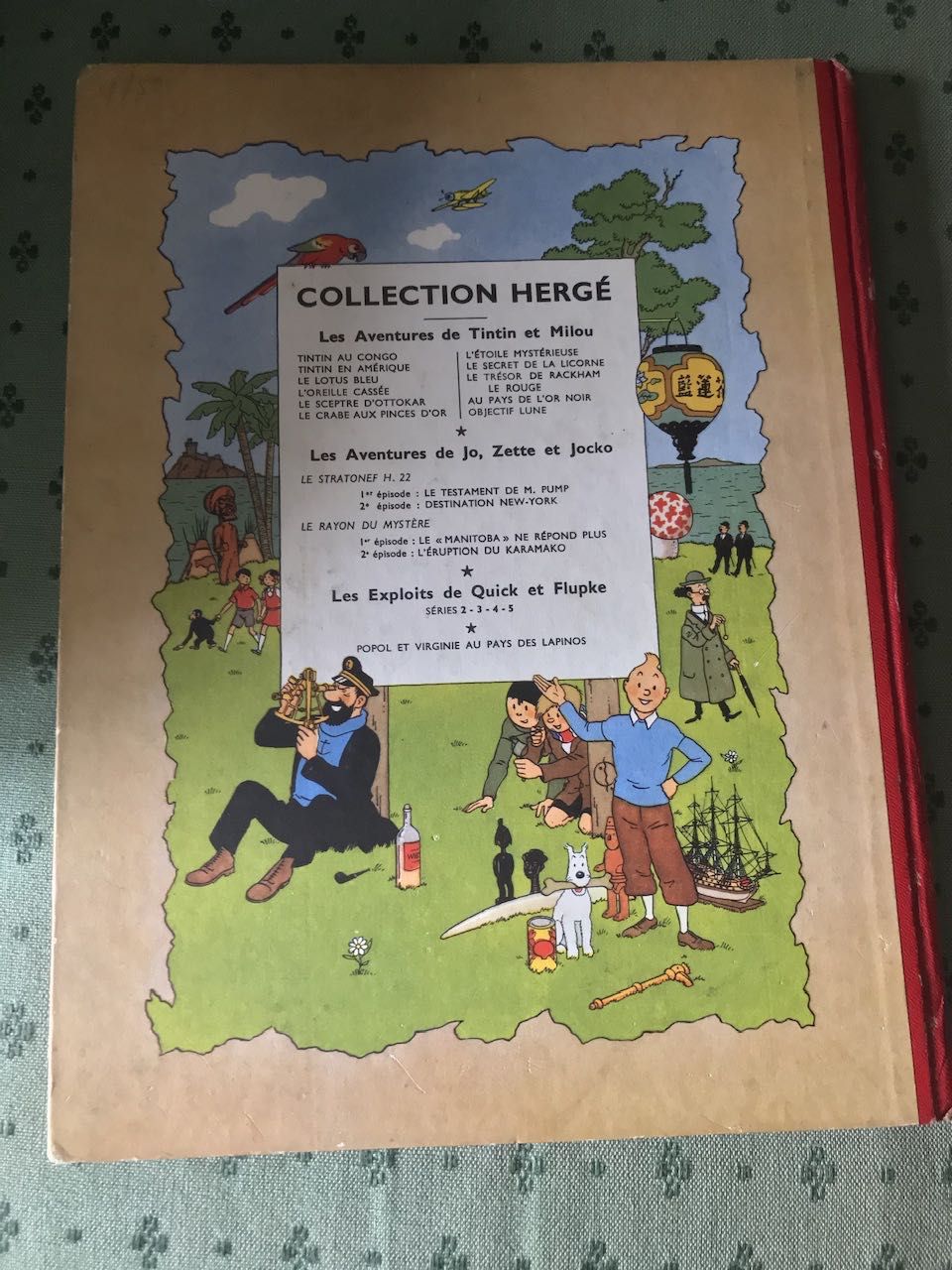 Edição original Tintin, Hergé, dois livros em francês (anos 50)
