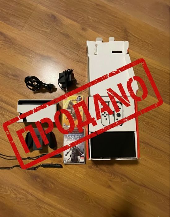 Nintendo Switch OLED 64GB + 2 ігри + карта 256GB