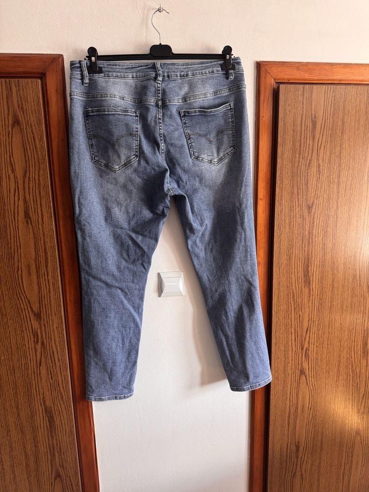 Spodnie jeansowe z wysokim stanem jeansy pluse size