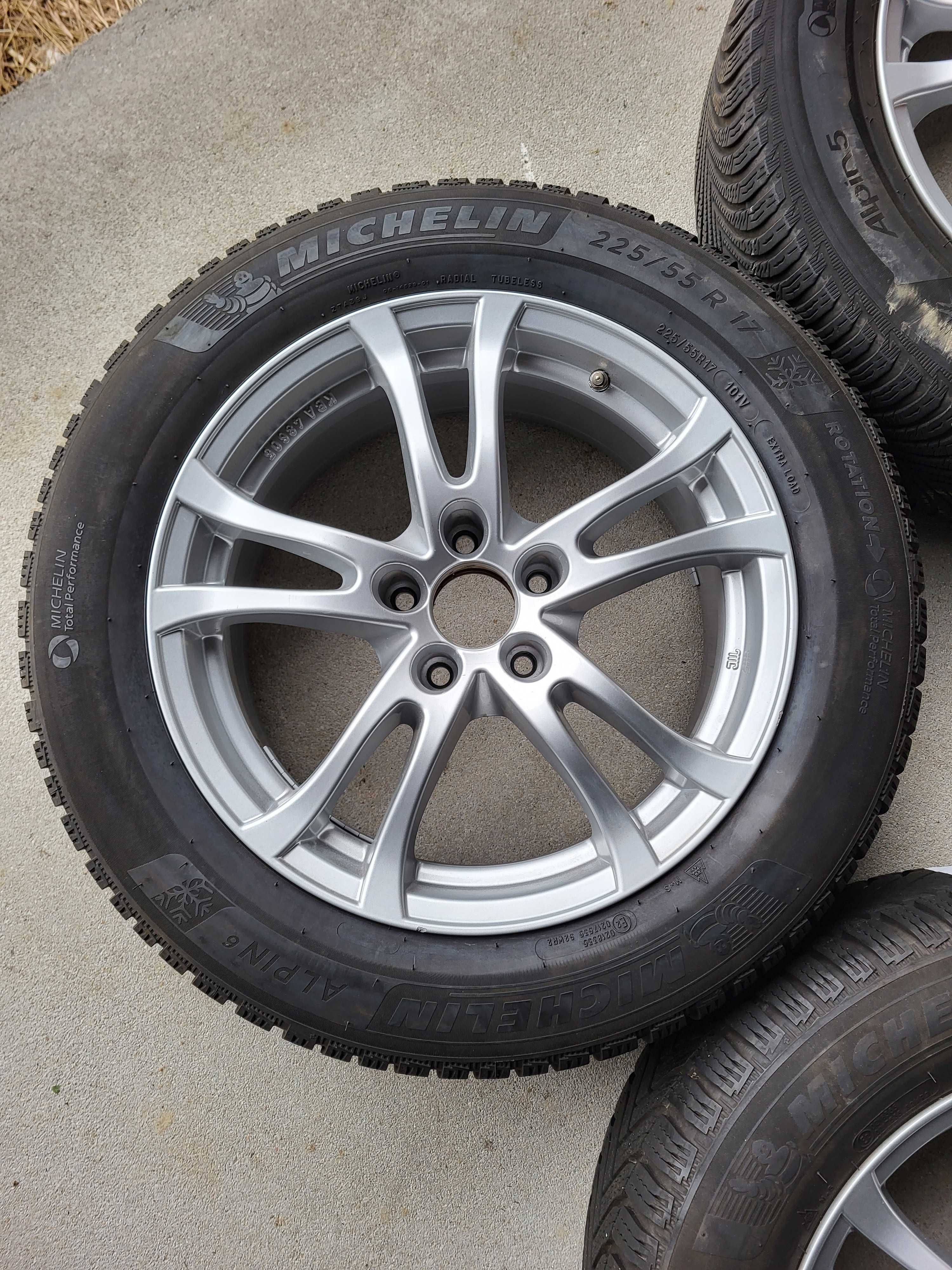 [K272] Koła zimowe 17 Cali 5x112 Michelin 225/55/17 7mm Audi VW