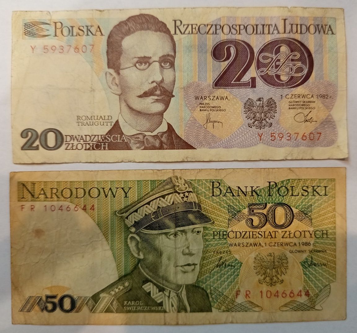 PRL.  Banknoty i monety.
