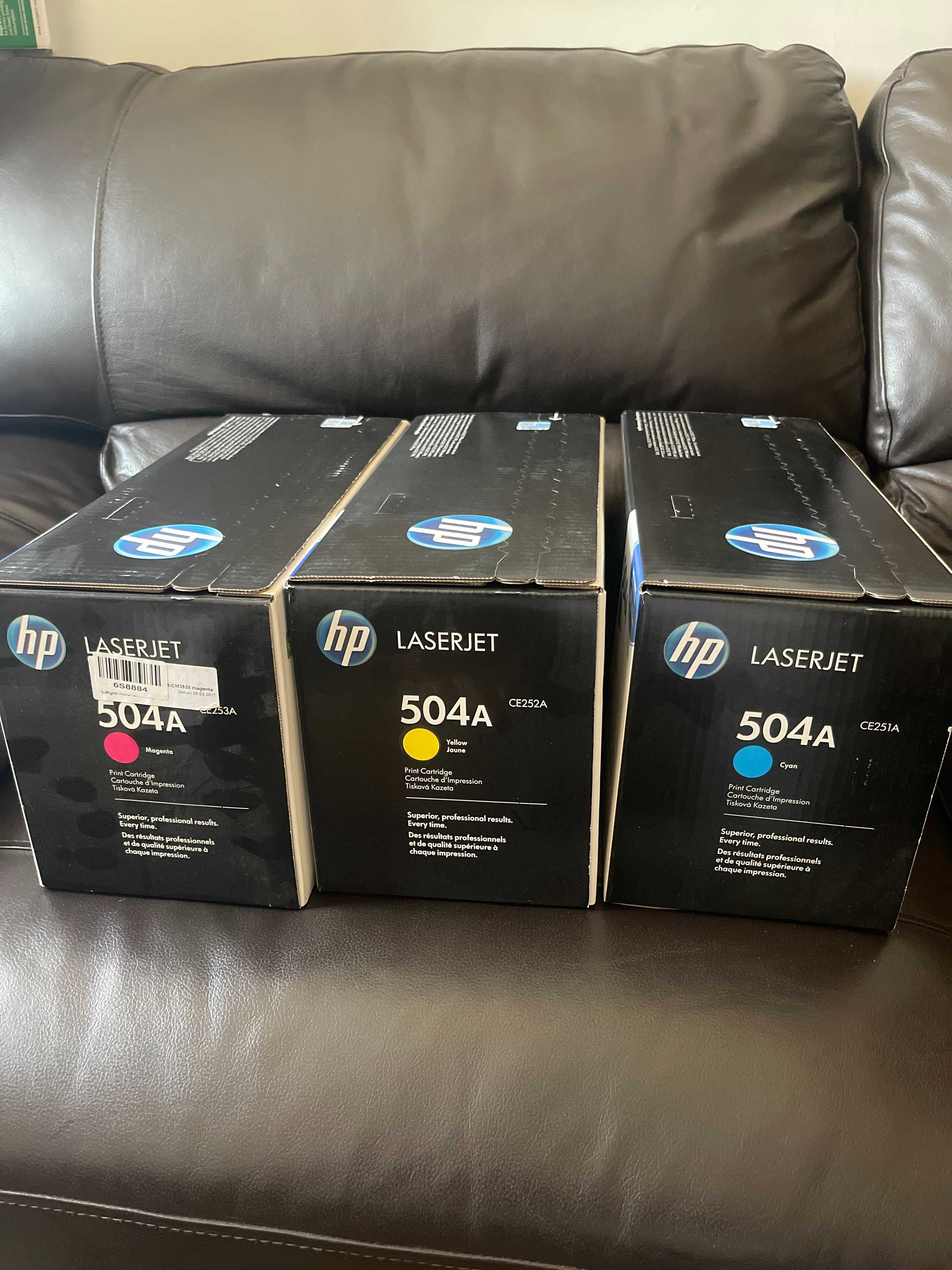 Toner HP 504A (Magenta, Amarelo e Azul)