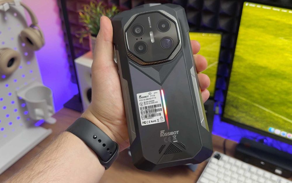 Fossibot F113 6.8 HD+ nfc 12gb 256gb ліхтар rgb смартфон захищений