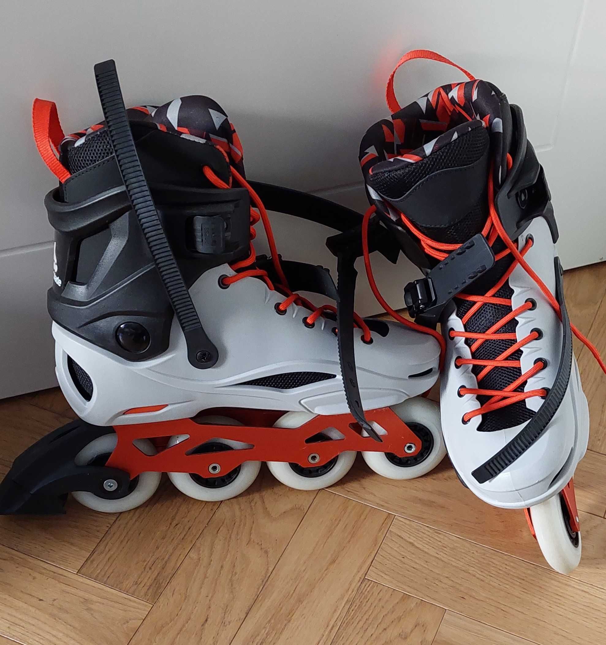 Rolki Rollerblade RB PRO X - Szaro/Czerwone