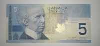 Nota 5 Dollars Canadianos ano 2002.  Circulada