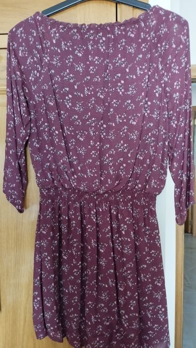 Vestido bordeaux Bershka