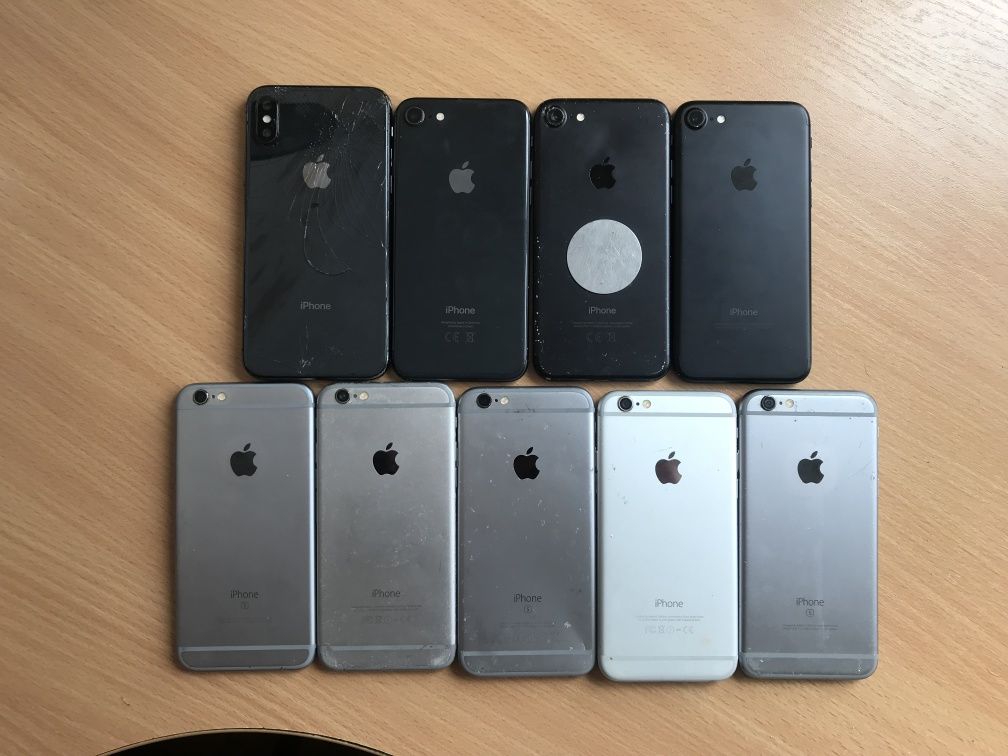Лот телефонів Apple iphone X, 8, 7, 6S,6