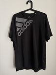 Koszulka sportowa t-shitr adidas czarna napisy XL climalite