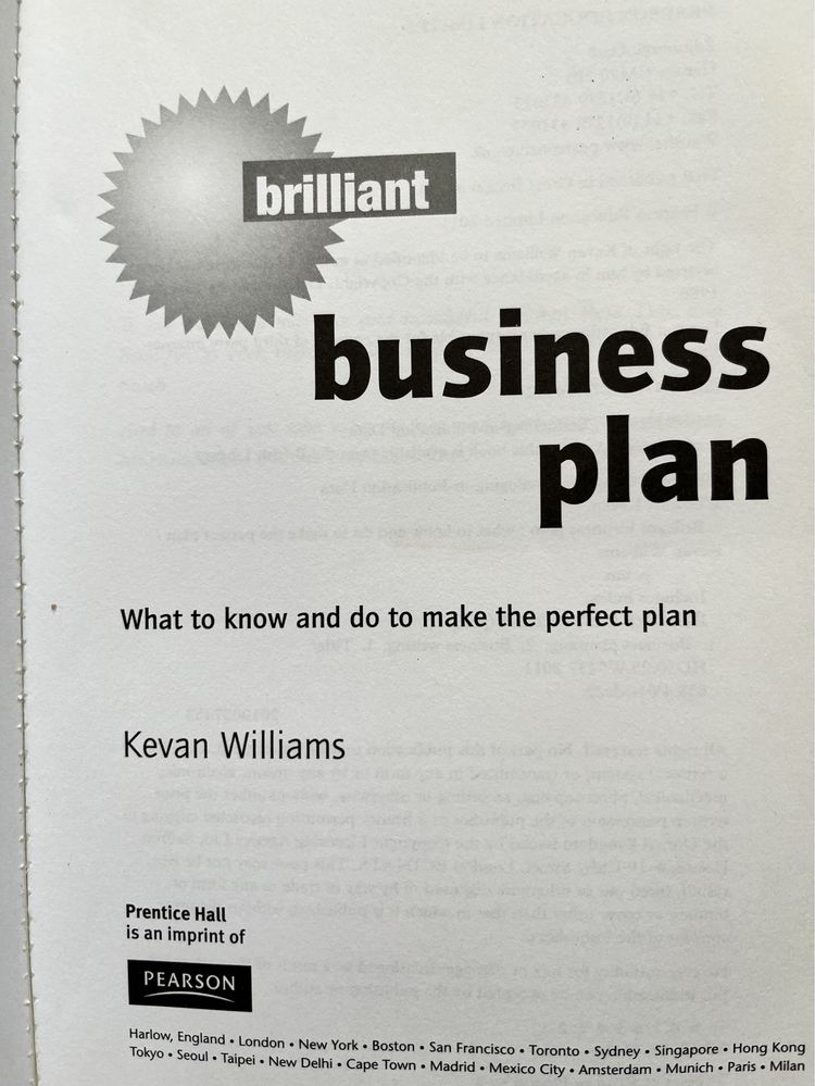 Книга/Brilliant Business Plan