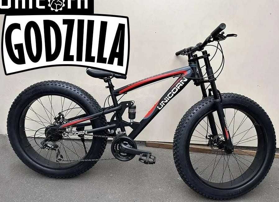 Фетбайк Fatbike GODZILLA 17 рама 26 колеса велосипед SHIMANO