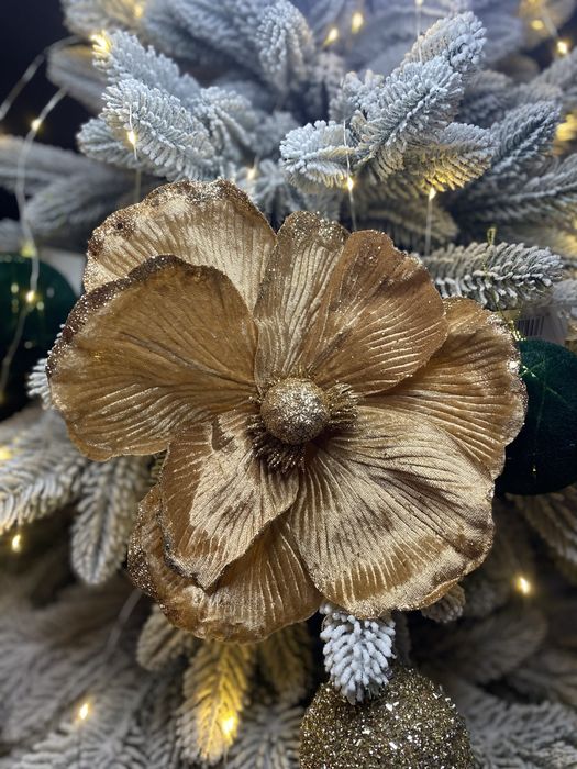 Новорічний декор/ квіти на ялинку/ кулі на ялинку