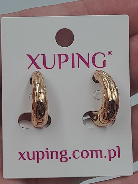 Kolczyki pozłacane Xuping  kółeczka 17 mm