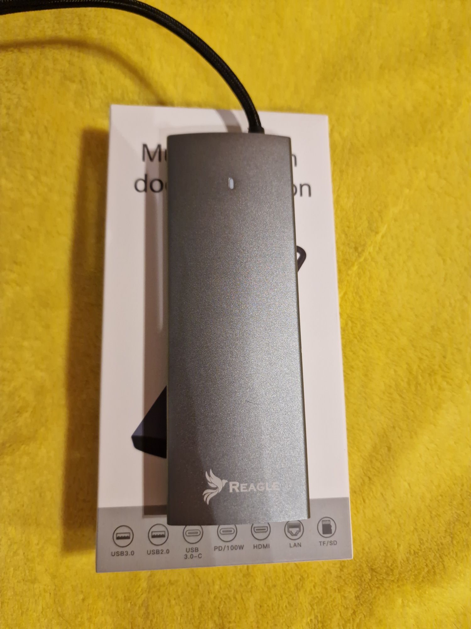 Stacja dokująca Hub USB C - HDMI 4K/60Hz, Gigabit Ethernet, PD 100W,