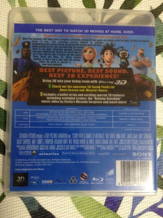 Klopsiki i inne zjawiska pogodowe 3D- Blu-ray Disc