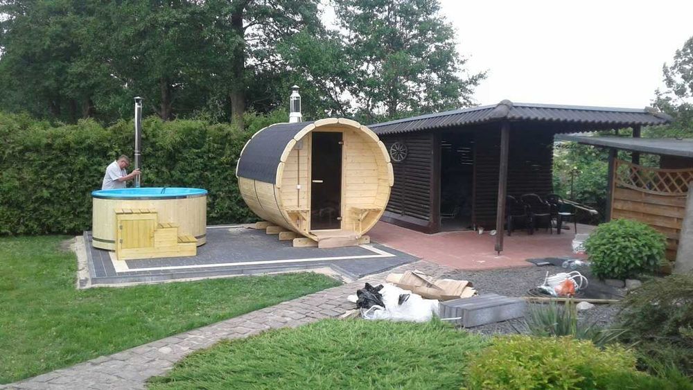 Sauna Beczka 300cm Ogrodowa Wolnostojąca - od Producenta z Litwy !