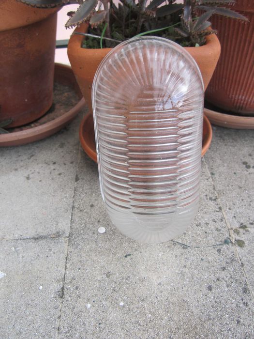 Vidro de substituição oval 16,5 x 9 cm para candeeiro