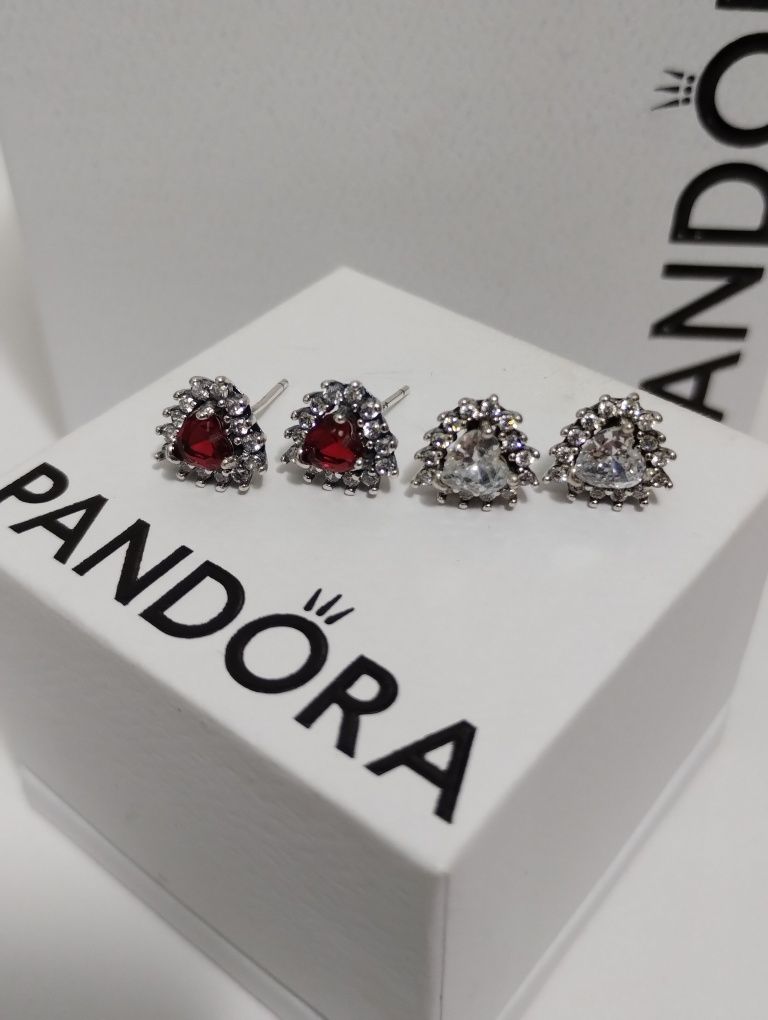 Сережки pandora, срібло 925, Пандора серьги