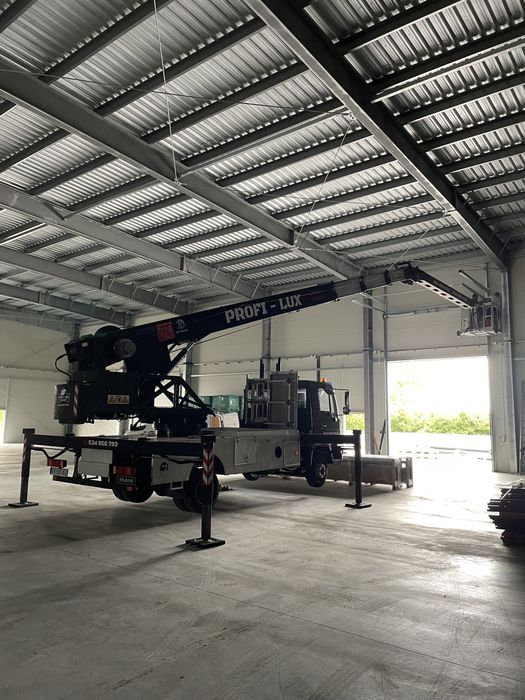 Wynajem usługi dźwig żuraw budowlany dekarski hds zwyżka 35mb