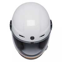 Capacete Torc T-1 Retro Iso Bars Full Face Helmet gloss white ECE