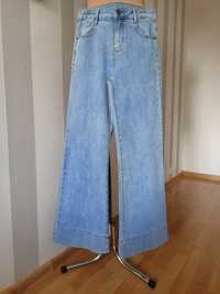 dżinsy jeansy M  szerokie letnie  NOWE z paskiem