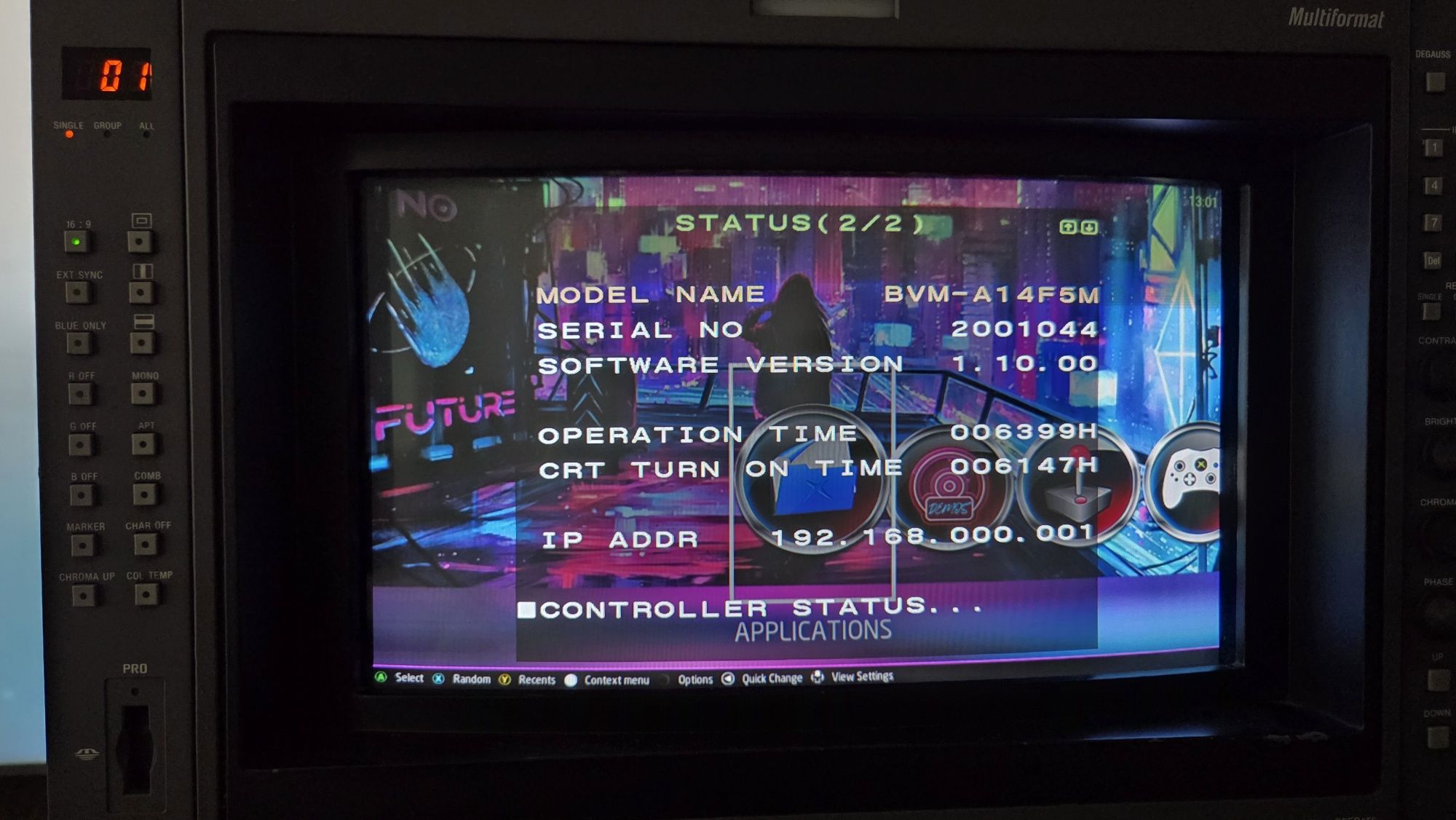Retro monitor Sony BVM A14F5M Multiformat