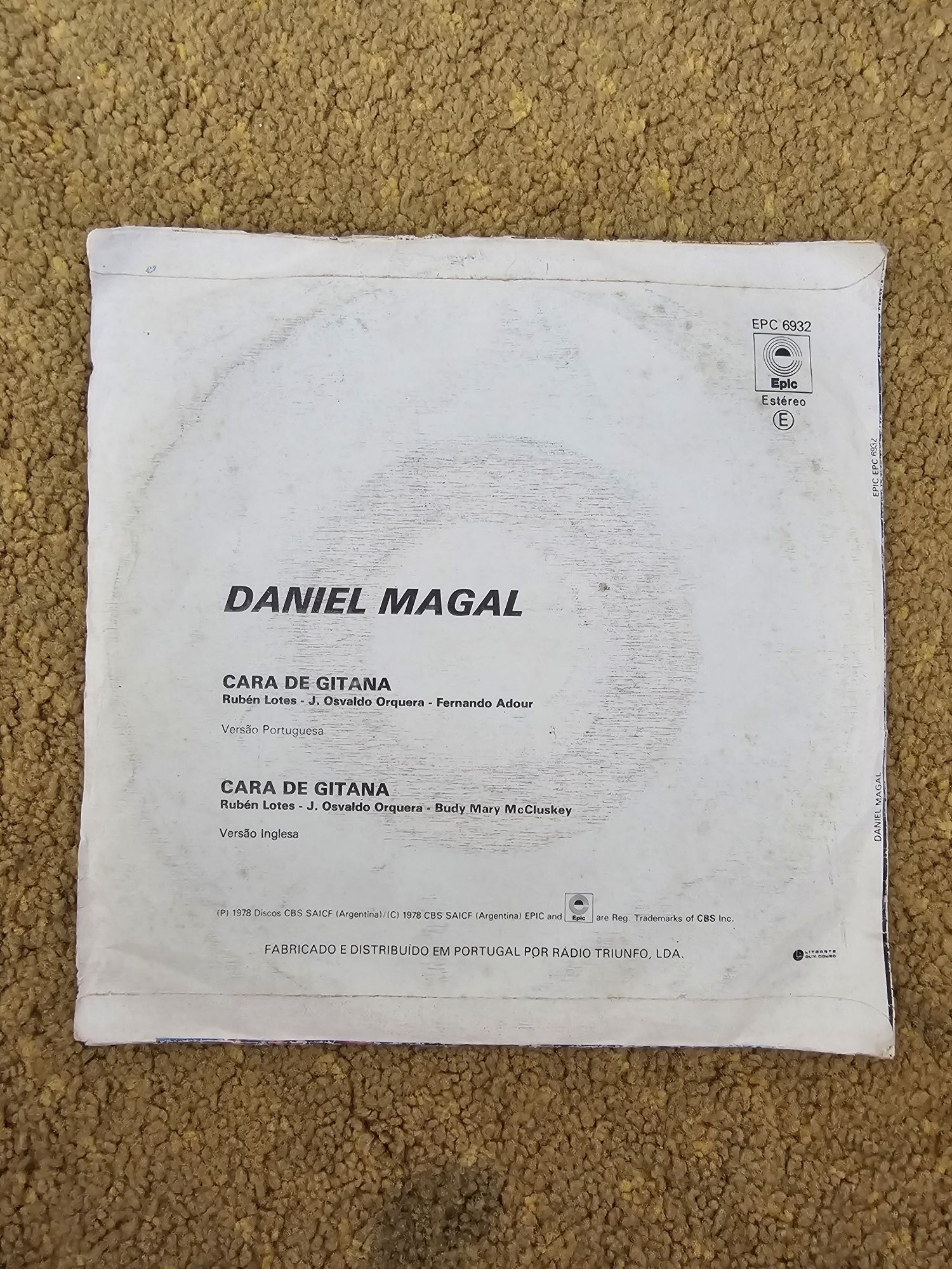 Disco vinil 7" Daniel Magal