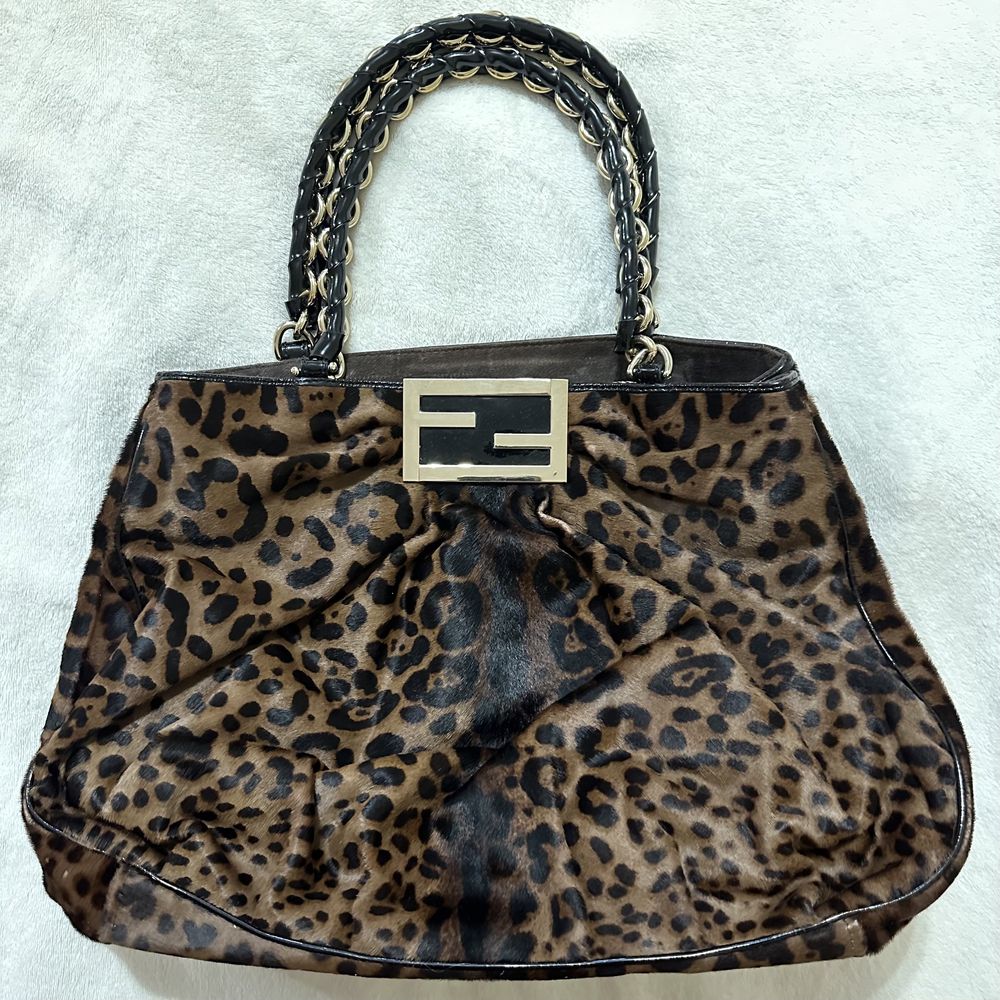 Сумка Fendi mia leopard print 2010 леопард