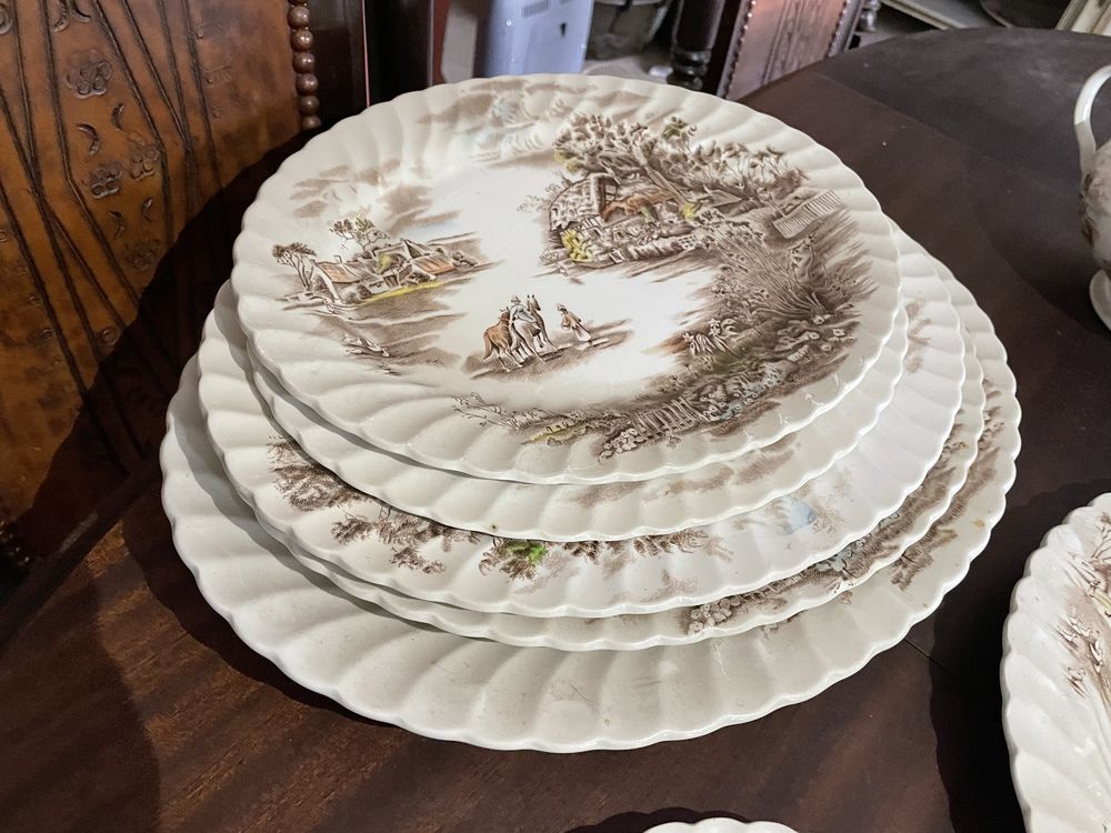 Serviço Inglês de jantar, porcelana